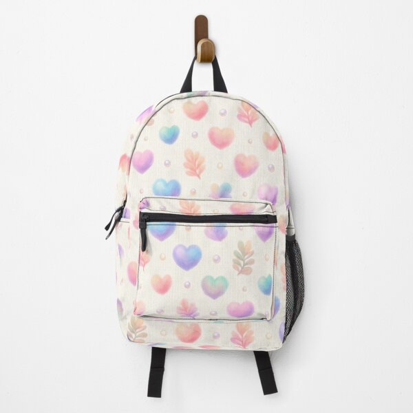 Item preview, Pastel Hearts & Leaf Play – Delicate Nature Aesthetic Pattern designed and sold by Herzbaumatelier.