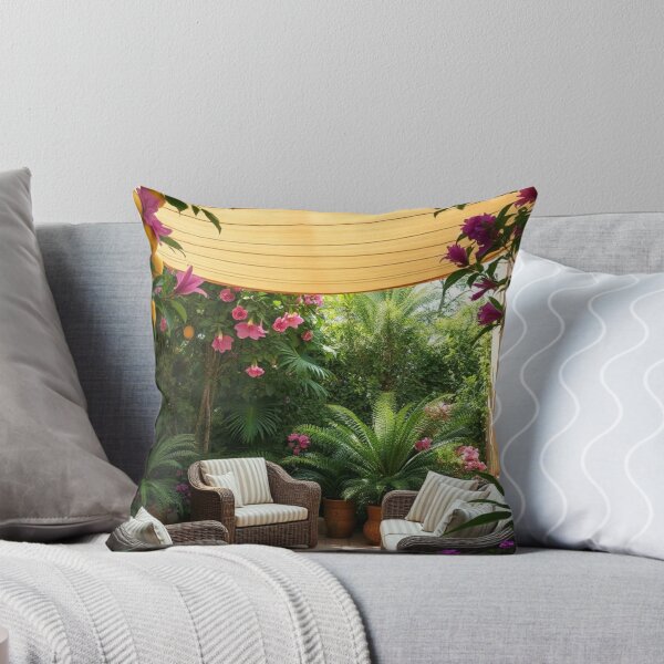 Item preview, Lush Mediterranean Patio with Citrus Trees designed and sold by Jade Ado.