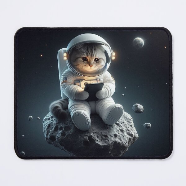 Item preview, Space Cat – Minimalist Cosmic Explorer designed and sold by Dogandesighn.