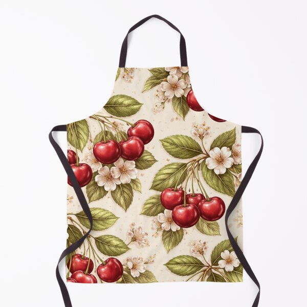 Item preview, Vintage Cherry Blossom Pattern, Cottagecore Fruit Floral Illustration, Botanical Cherries Aesthetic designed and sold by DreamPixelPrint.