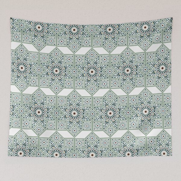 Item preview, Emerald Moroccan Geometric pattern designed and sold by MarrySArtwork.