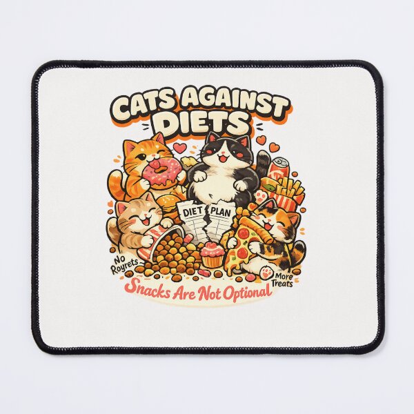 Item preview, Cats Against Diets Snacks Are Not Optional Cat Lover Anti Diet Humor Foodie designed and sold by Pawsome Quotes.