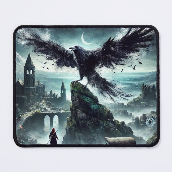 Item preview, "Raven Sentinel of the Forgotten Realm" designed and sold by Dogandesighn.
