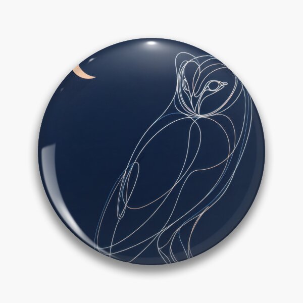 Item preview, Owl sits under crescent moon designed and sold by anytka.