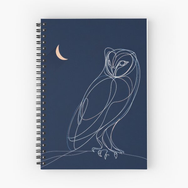 Item preview, Owl sits under crescent moon designed and sold by anytka.