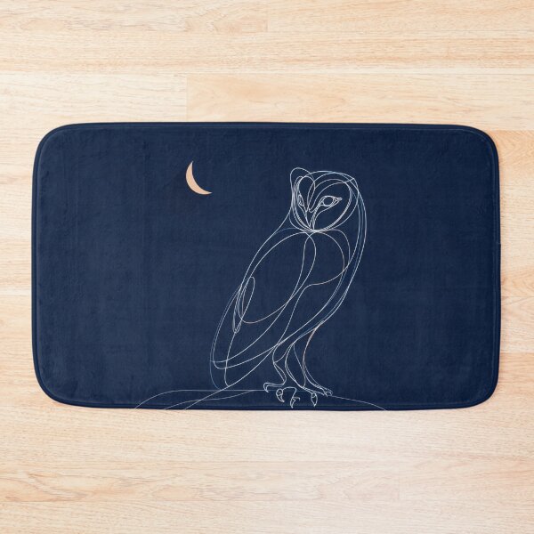 Item preview, Owl sits under crescent moon designed and sold by anytka.