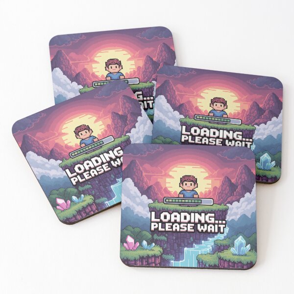 Item preview, Loading… Please Wait – 8-Bit Pixel Gamer Meme designed and sold by roninlabstudio.