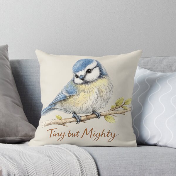 Item preview, Tiny but Mighty Blue Tit Bird Illustration designed and sold by ChirpInc.