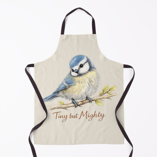 Item preview, Tiny but Mighty Blue Tit Bird Illustration designed and sold by ChirpInc.