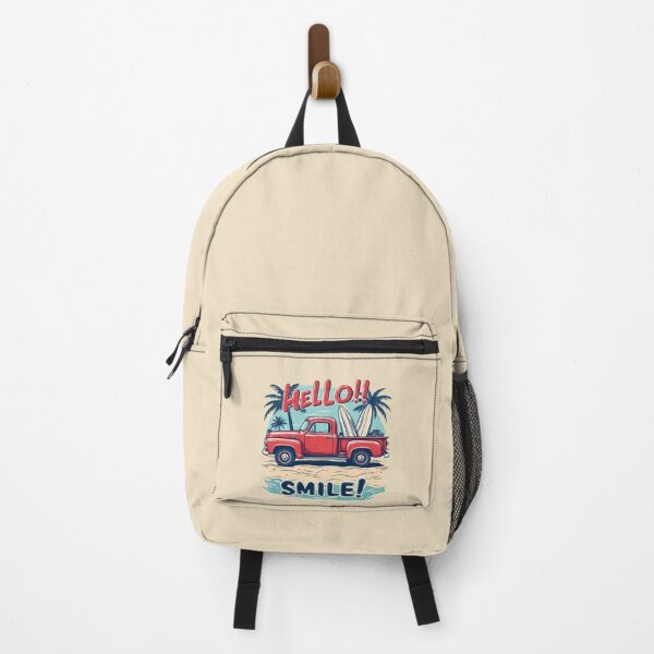 Item preview, Vintage Red Truck Beach Vibes - Hello Smile designed and sold by tareankush.