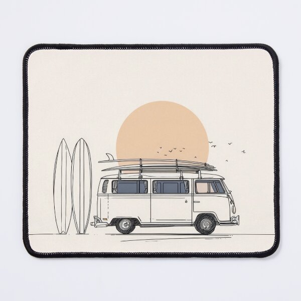 Item preview, Surfing van by the beach at sunset designed and sold by anytka.