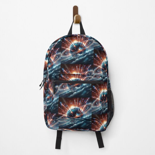Item preview, Meteor Storm – Cosmic Cataclysm Over Ringed Planet designed and sold by Dogandesighn.