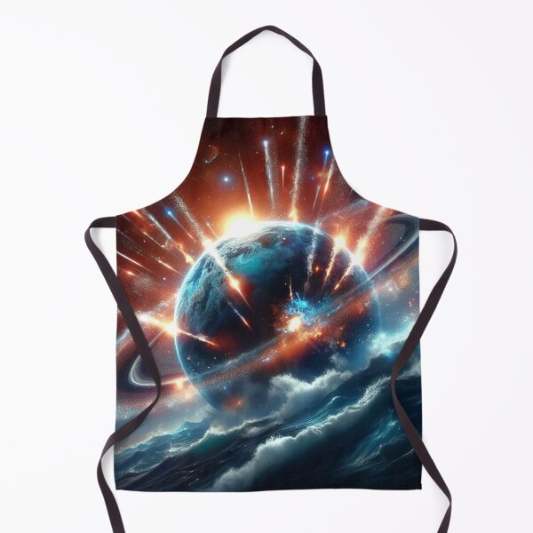 Item preview, Meteor Storm – Cosmic Cataclysm Over Ringed Planet designed and sold by Dogandesighn.