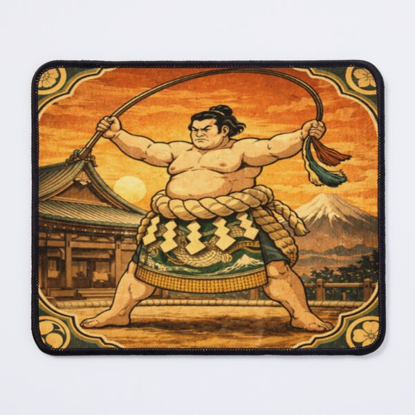 Item preview, Sumo Yokozuna Golden Temple – Mt. Fuji Ukiyo-e Ceremony Art designed and sold by ArtFreshStudio.