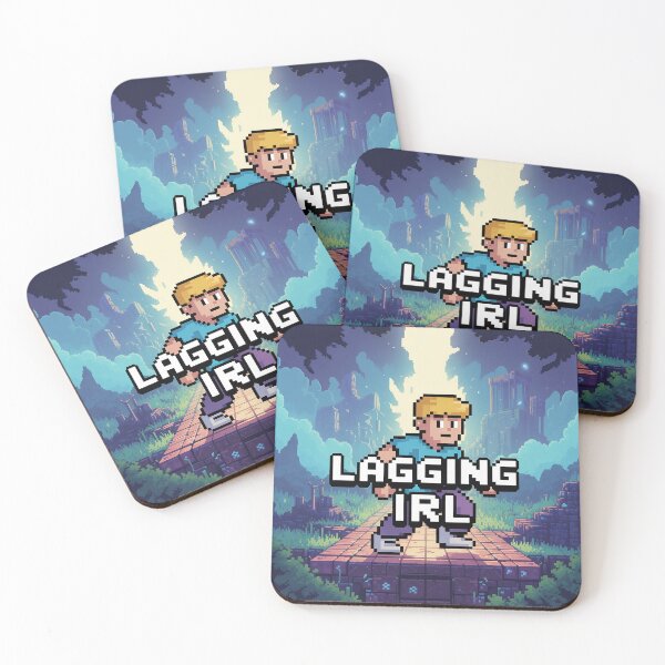 Item preview, Lagging IRL – Pixel Gamer Meme Shirt designed and sold by roninlabstudio.