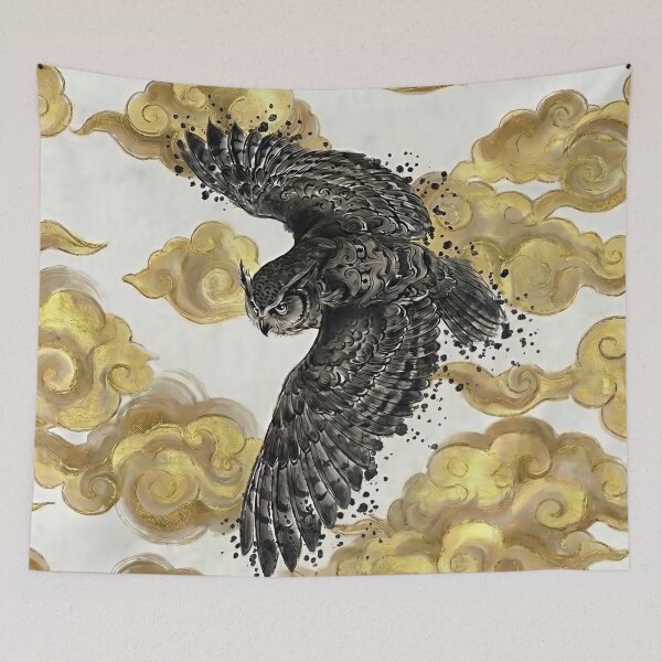 Item preview, Owl with Hannya Tattoo designed and sold by CalyCollab.