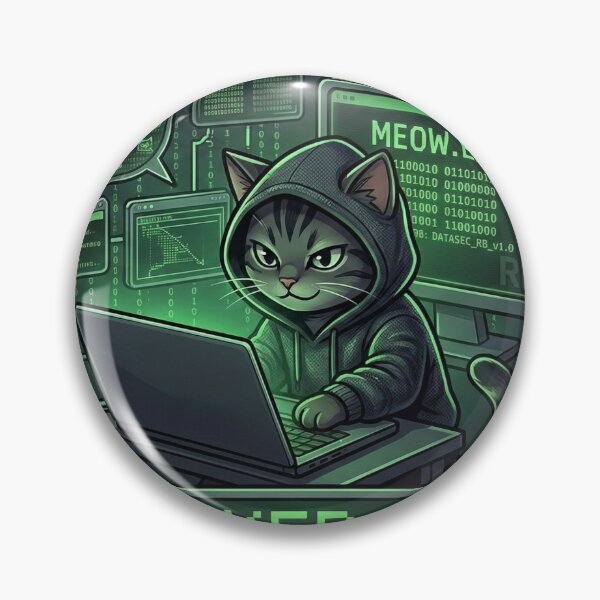 Item preview, Hacker Cat – Matrix Green Cyber Kitty Programmer Sticker designed and sold by StickersPhotoPaintings.