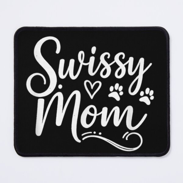 Item preview, Elegant Script Swissy Mom Typography With Cute Puppy Paw Prints Dog Lover designed and sold by Serene woods.