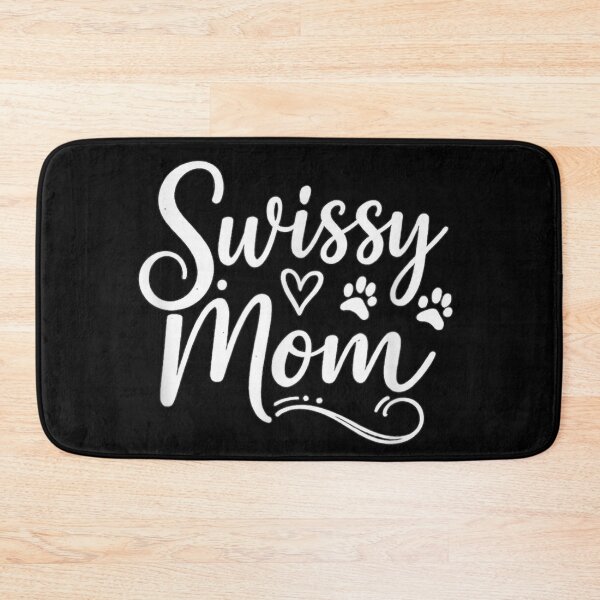 Item preview, Elegant Script Swissy Mom Typography With Cute Puppy Paw Prints Dog Lover designed and sold by Serene woods.