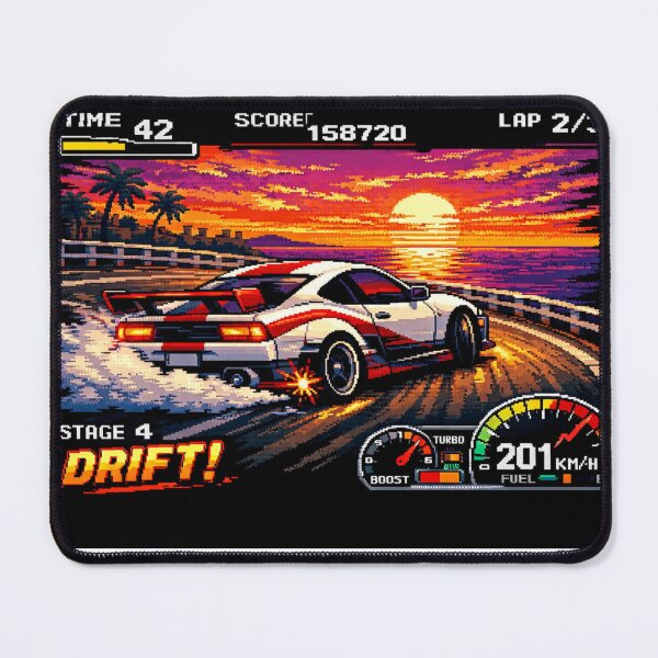 Item preview, 16-Bit Sunset Racing Pixel Art designed and sold by craftedd.