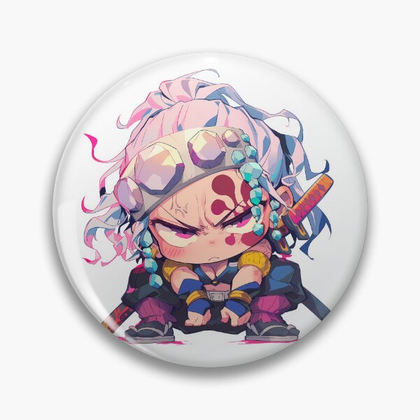 Item preview, Tengen Uzui Demon Slayer Chibi Angry Jeweled Headband designed and sold by 108Recordings.