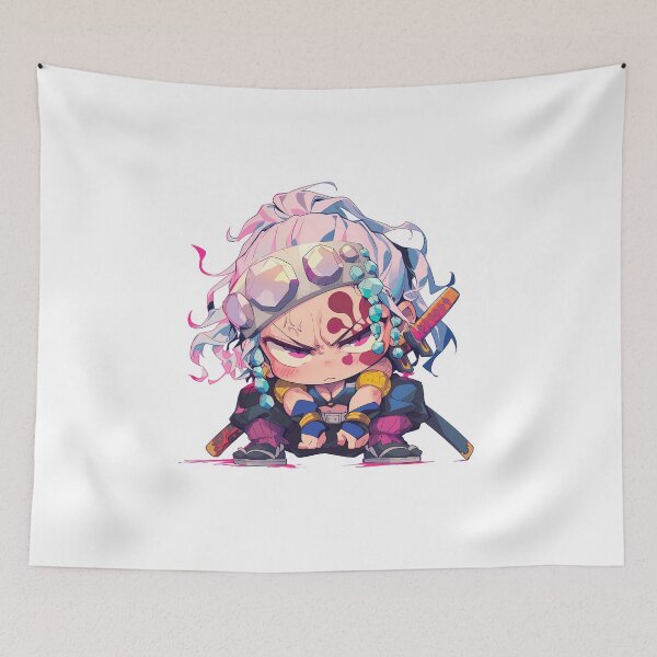 Item preview, Tengen Uzui Demon Slayer Chibi Angry Jeweled Headband designed and sold by 108Recordings.