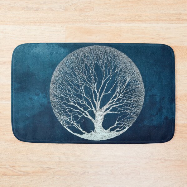 Item preview, Tree design on a blue background designed and sold by anytka.