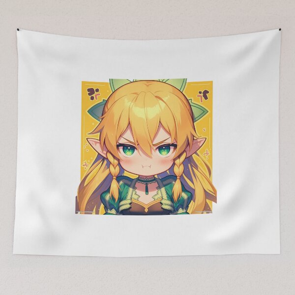 Aperçu de l'œuvre Portrait chibi elfe de Leafa Sword Art Online aux yeux verts créée et vendue par 108Recordings.