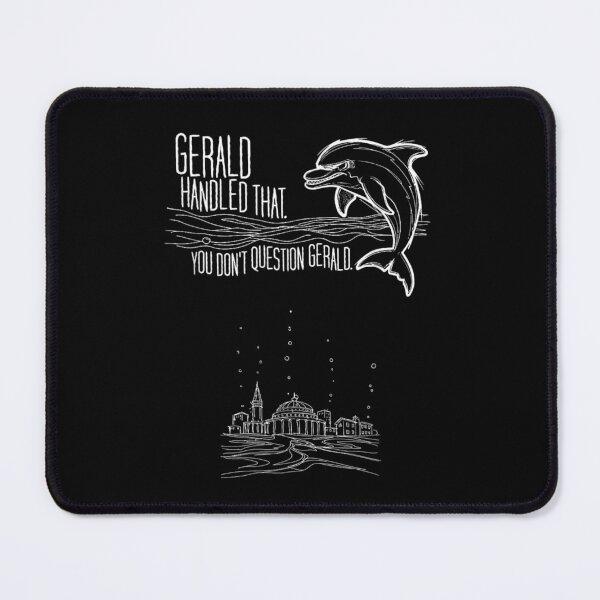 Item preview, Funny Gerald Handled That Question Nothing Surreal Dolphin Undersea City Sketch Art designed and sold by Serene woods.