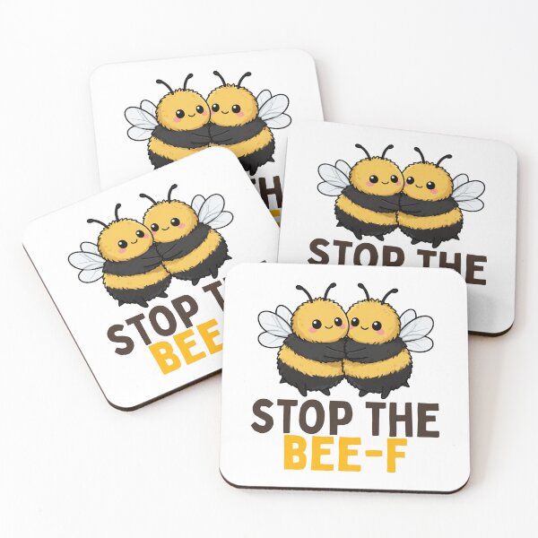 Item preview, Stop The Bee-f Kawaii Bees Art designed and sold by PunTeestic.