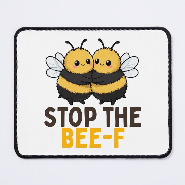 Item preview, Stop The Bee-f Kawaii Bees Art designed and sold by PunTeestic.