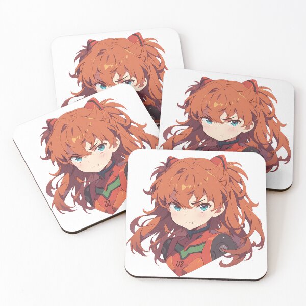 Item preview, Asuka Langley Soryu Neon Genesis Evangelion Chibi Fierce Pout designed and sold by 108Recordings.