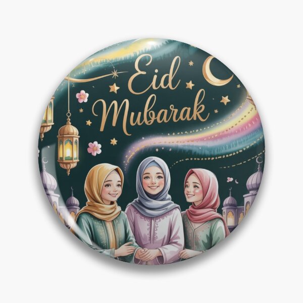 Item preview, Dreamy watercolor Eid Mubarak illustration  designed and sold by CrystalCove11.