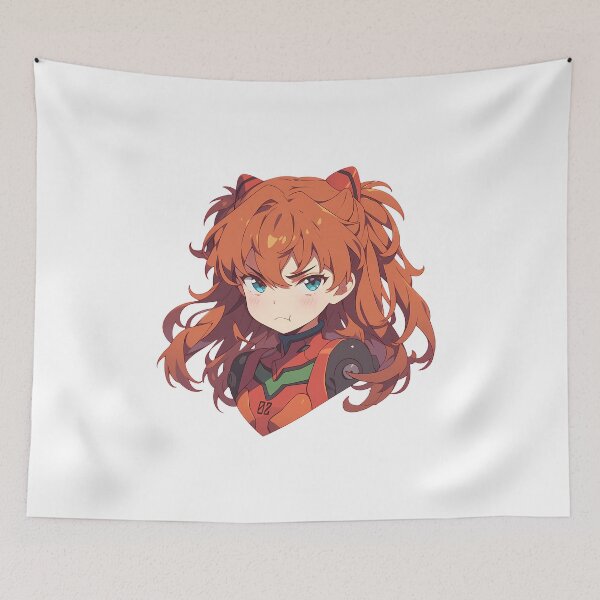 Item preview, Asuka Langley Soryu Neon Genesis Evangelion Chibi Fierce Pout designed and sold by 108Recordings.