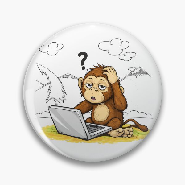 Item preview, Confused Monkey – Mood Cartoon designed and sold by KumarGandhi.