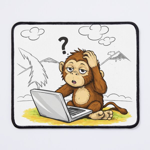 Item preview, Confused Monkey – Mood Cartoon designed and sold by KumarGandhi.
