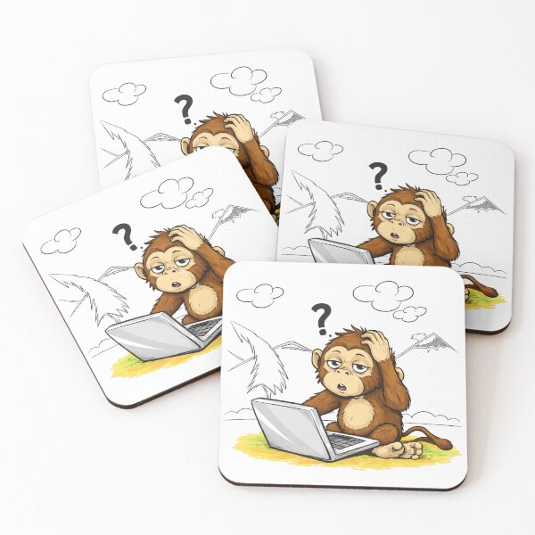 Item preview, Confused Monkey – Mood Cartoon designed and sold by KumarGandhi.