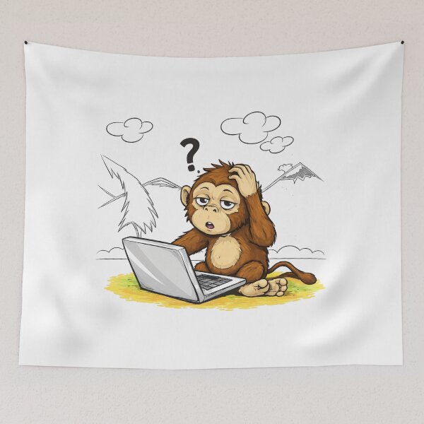 Item preview, Confused Monkey – Mood Cartoon designed and sold by KumarGandhi.
