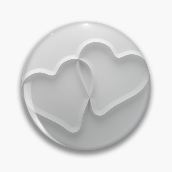 Item preview, Two three-dimensional hearts in white designed and sold by lathspell.