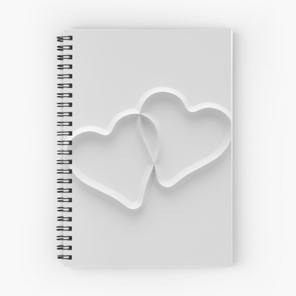 Item preview, Two three-dimensional hearts in white designed and sold by lathspell.