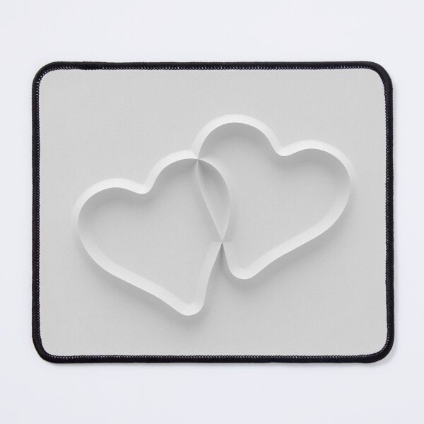 Item preview, Two three-dimensional hearts in white designed and sold by lathspell.