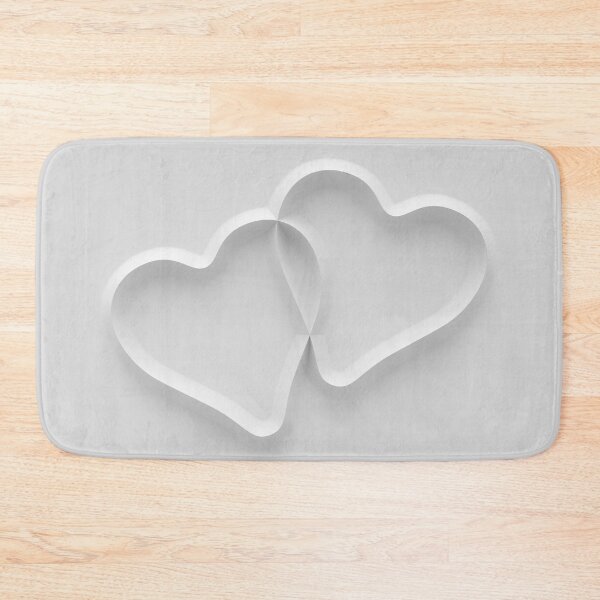 Item preview, Two three-dimensional hearts in white designed and sold by lathspell.