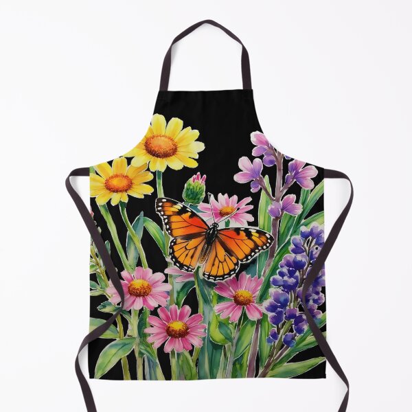 Item preview, Wattercolor monarch butterfly and wild flowers designed and sold by Creative Line Prints.