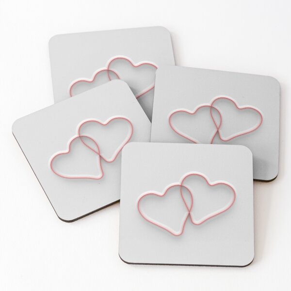 Item preview, Two three-dimensional hearts in white and red designed and sold by lathspell.