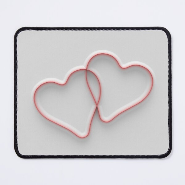 Item preview, Two three-dimensional hearts in white and red designed and sold by lathspell.