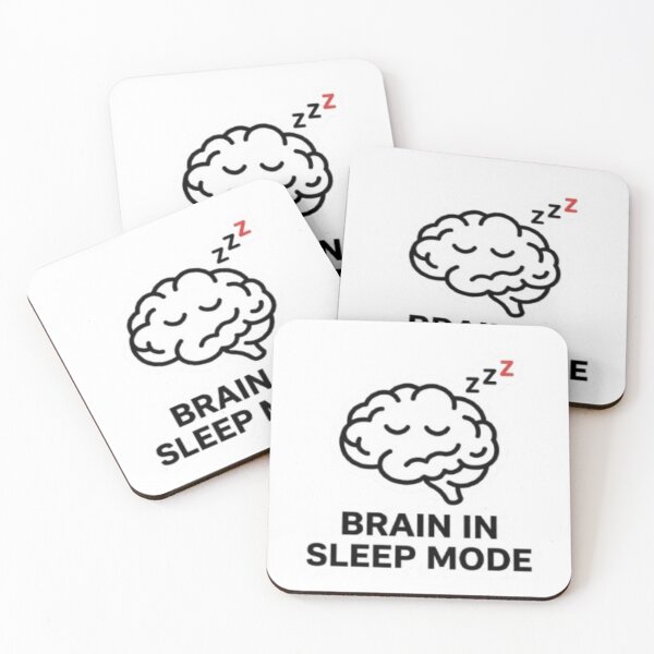 Item preview, Brain In Sleep Mode Sticker – Funny Burnout Humor – Minimal Sleepy Brain Design designed and sold by Vegasstickers.