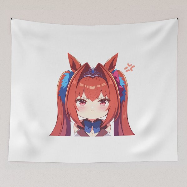 Item preview, Daiwa Scarlet Uma Musume Pretty Derby Chibi Angry Horse Girl designed and sold by 108Recordings.