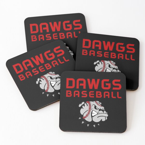 Item preview, Angry Bulldog Mascot With Baseball Stitches Head Dawgs Sports Team Graphic Art designed and sold by River Silva.