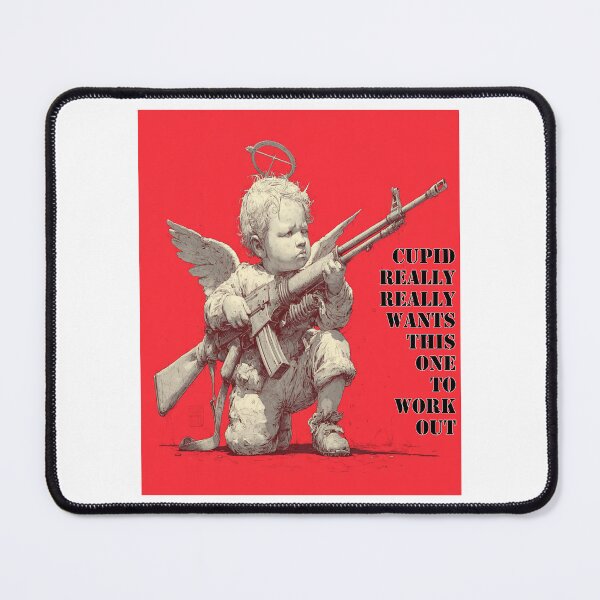 Item preview, Cupid Locked & Loaded – Fierce Love Warrior Baby Cupid designed and sold by Ignorant-Artist.