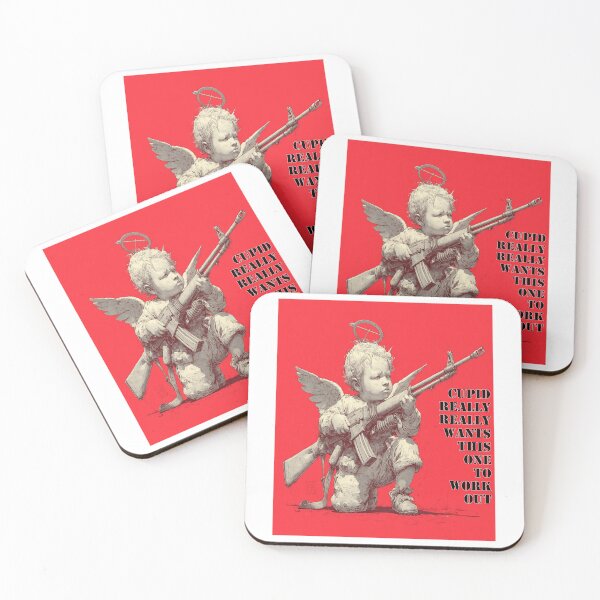 Item preview, Cupid Locked & Loaded – Fierce Love Warrior Baby Cupid designed and sold by Ignorant-Artist.